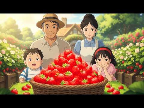 Strawberry Harvest Morning — Homemade Jam | Cozy Anime ASMR (Ghibli Style)