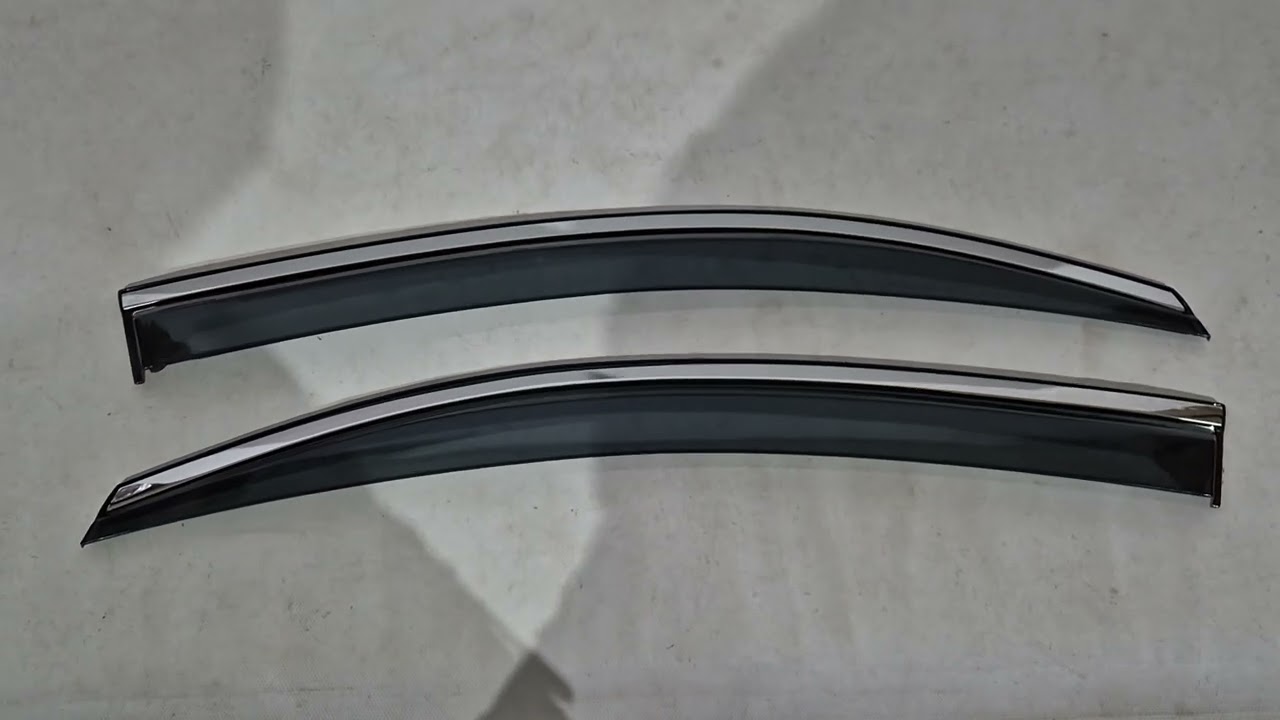 Ветровики с хромированным молдингом Niken Luxury (2 шт) Video 1