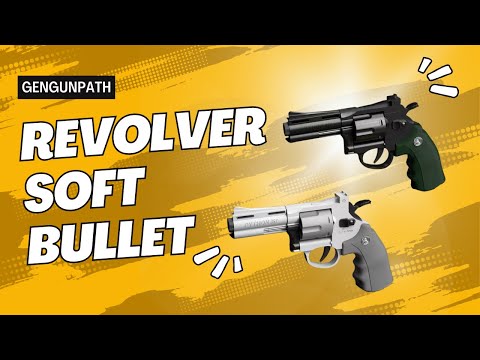 Revolver semi-automatic shell-throwing softball toy gun.