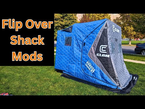 Two Man Flip Over Ice Shack Mods- Clam Nanook XT Thermal- Trick Your Trap- SBO Fishing