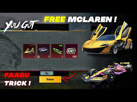 BIGGEST TRICK 😱 GET FREE MCLAREN SKIN BGMI | Mclaren Crate Opening Bgmi Pubg | Free Uc Bgmi Trick !