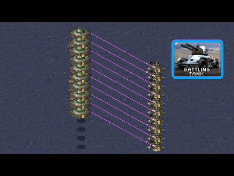 Gattling Tanks vs Disks - Same Cost - Red Alert 2