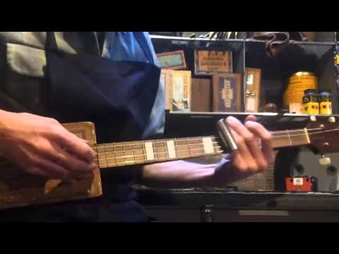 Cigar box guitar 3 / 4 string convertible