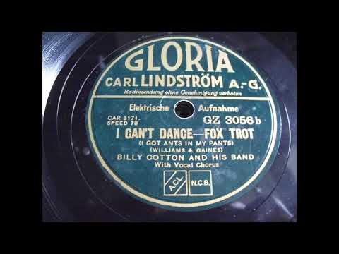 Billy Cotton and his Band: I can't Dance (London 1935)