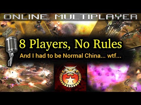 8 Player No Rules Free For All... why not? | C&C Generals Zero Hour
