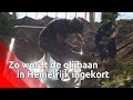 Zo wordt de grote glijbaan van BillyBird Park Hemelrijk ingekort