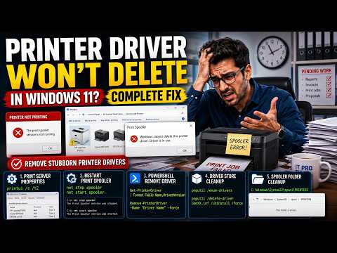 Printer driver won't delete Windows 11
