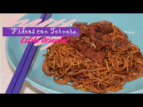 🥢🥢Fideos con ternera estilo oriental🥢🥢