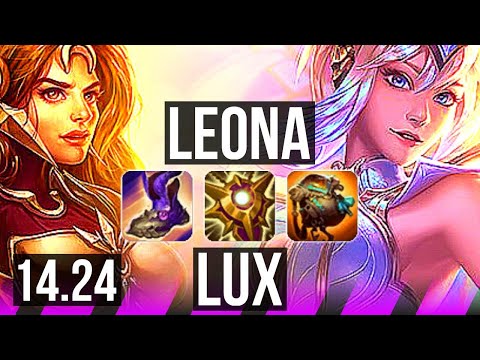 LEONA & Miss Fortune vs LUX & Caitlyn (SUP) | KR Master | 14.24