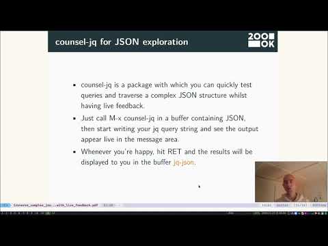 EmacsConf: Traverse complex JSON structures with live feedback with counsel-jq