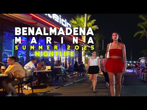 Benalmadena Marina Spain Nightlife Summer 2025 September Update Costa del Sol Walk | Málaga [4K]