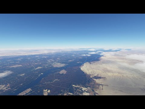 Flying Over the Nile (النيل) River, Daraw to Cairo, Egypt