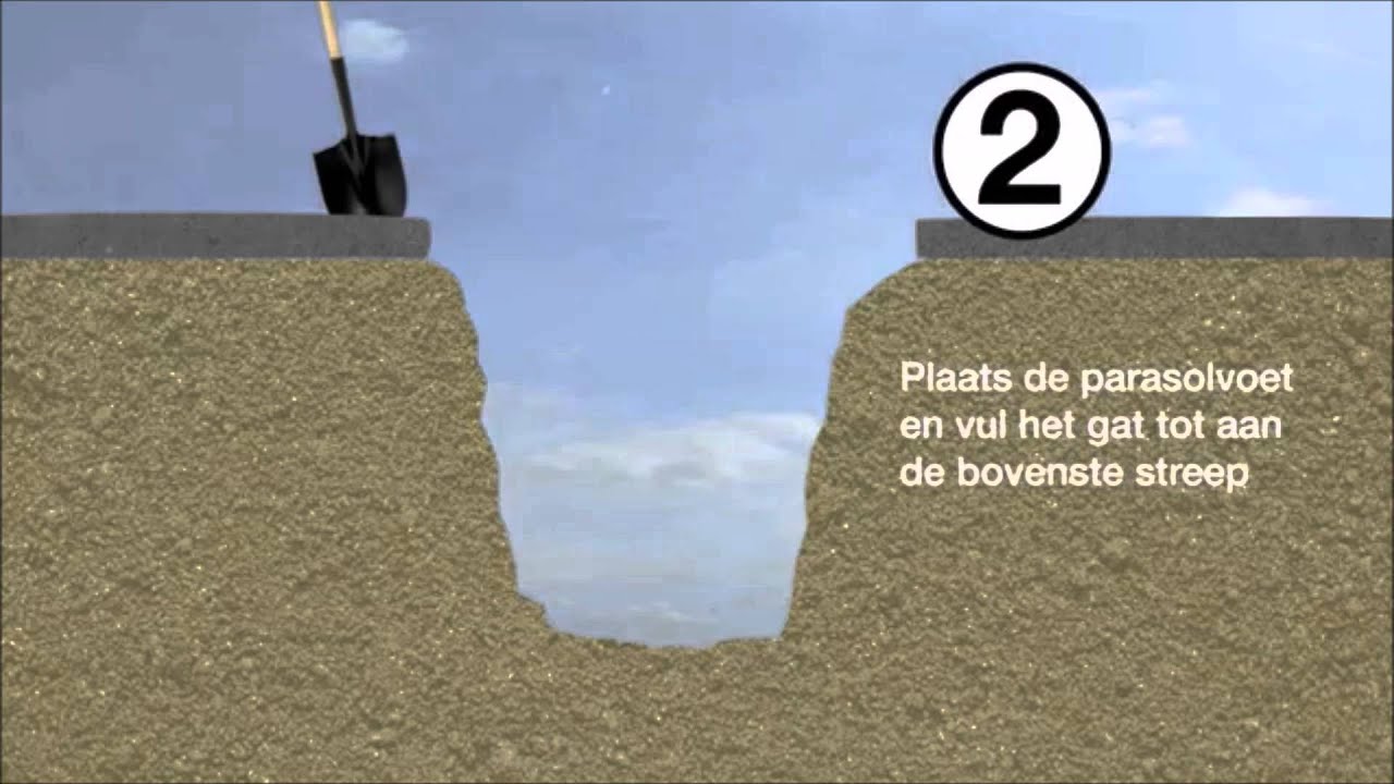 Ingraven parasolvoet zweefparasol | Tuinmeubelen.nl