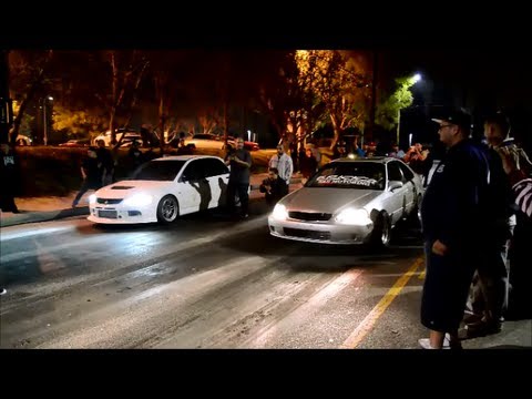 S&S motoring civic ek turbo vs streetbuilt's evo