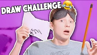 BLINDFOLDED DRAWING CHALLENGE!