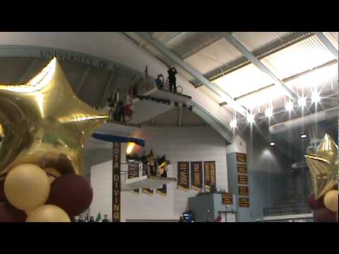 Dan Kuch performs the National Anthem at the Big Ten Championships