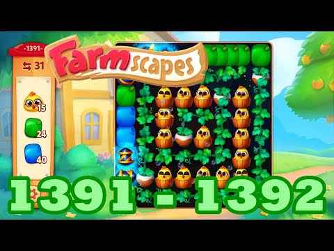 Farmscapes Level 1391 - 1392 HD Gameplay Walkthrough | 3 - match game | android | ios | GameGo Game