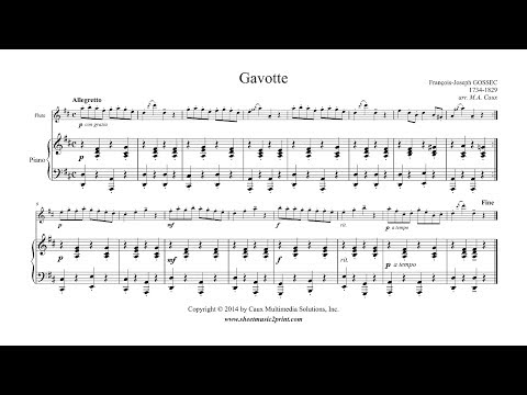 Gossec : Gavotte in D Major - Flute