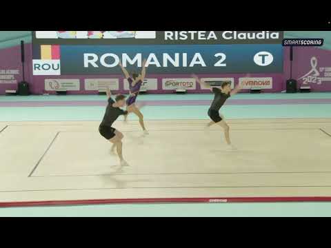 Romania 2 (ROU) - 2023 European Championships in Aerobic Gymnastics,  Trio Qualifications - seniors