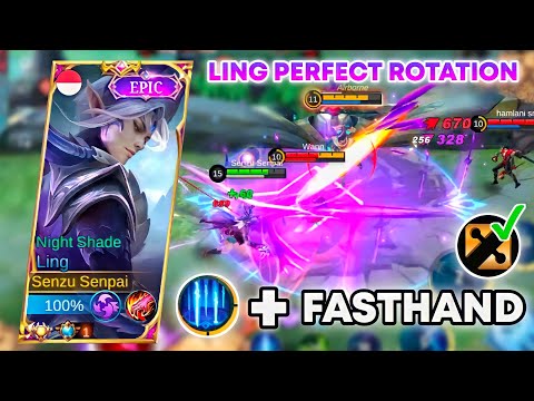 LING FASTHAND Aggressive Kill + PERFECT ROTATION NEW PATCH | Ling Gameplay Mobile Legends