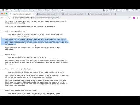 keyring subsystem #2(contd) - request_key, keyctl