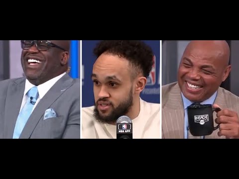Shaq and Charles are CLOWNING Derrick White's Hairline...LIKE they even have a Hairline...HAHA