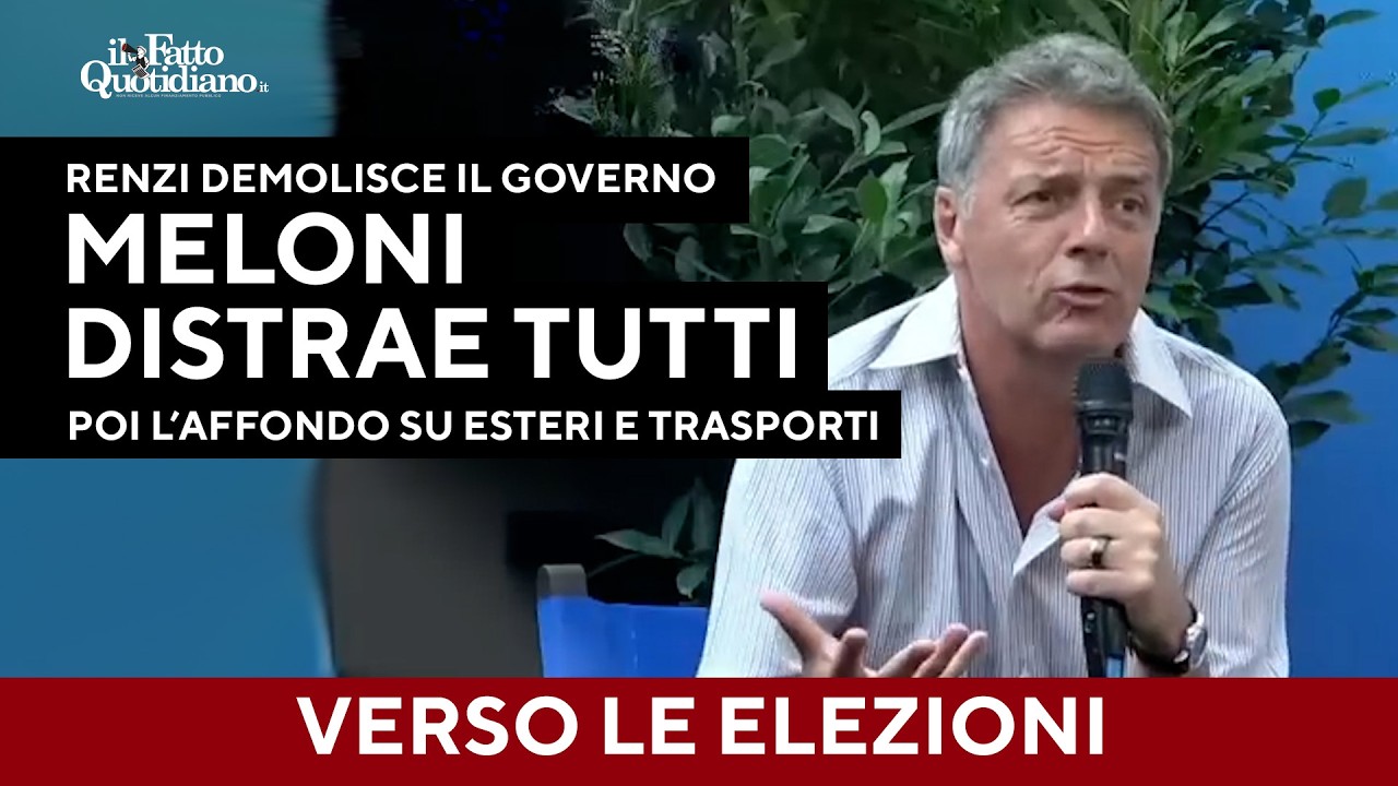 Renzi a valanga sul governo: “Tajani un disastro, Meloni usa armi di distrazione di massa”
