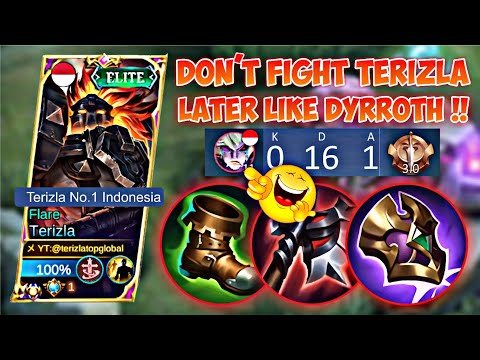 DON'T FIGHT TERIZLA LATER LIKE DYRROTH 🔥 BEST BUILD TERIZLA 2023 | TERIZLA MLBB