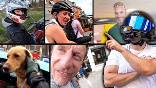 POV Motorbike Interactions | Someone recognised me, helping a stranger jump start his bike