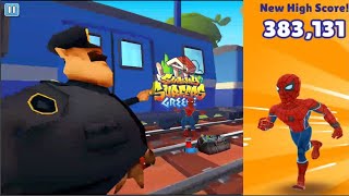 Spiderman in Subway Surfers No floor george Eggstravanga outfit vs Red panda Gameplay HD 2024