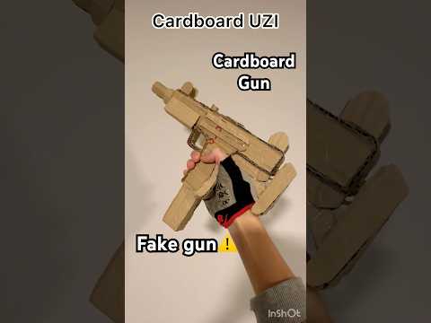 Cardboard Uzi this weapon in a week #cardboard #fakegun ##cardboardgun
