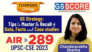 UPSC IAS Preparation Strategy by Chandarprabha Sharma, AIR-289, UPSC CSE-2023