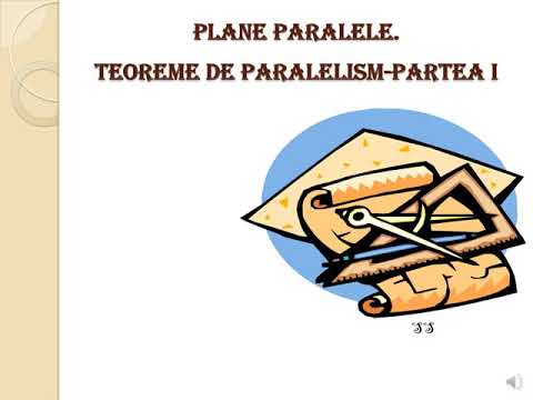 Plane paralele: Teoreme de paralelism partea I