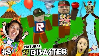 Let&#39;s Play ROBLOX #5: SAVE FAMILY OR PLAY GAMES?  Natural Survival Disaster w/ FGTEEV Duddy &amp; Chase