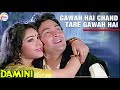 Gawah Hai Chand Tare Gawah Hai Damini Movies Song Rishi Kapoor Minakshi Full Song 4k HD