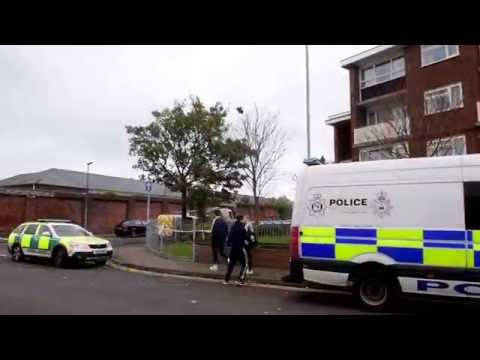 Police attend the scene of an incident at Dickens Court, Yarmouth.