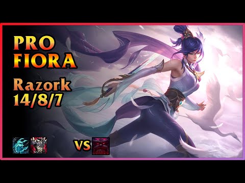 PRO Fiora Replay Fnatic [Razork/Foquita Xikita] | KDA 14/8/7 TOP (EUW)