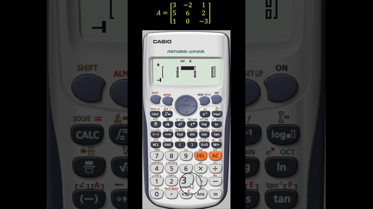 How to find Inverse of a Matrix Using Calculator #youtubeshorts #shortsviral #viral