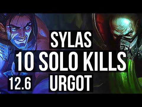 SYLAS vs URGOT (TOP) | 10 solo kills, 700+ games, Godlike, 800K mastery | BR Diamond | 12.6