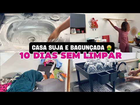CANSEI! 10 DIAS SEM LIMPAR A CASA/ FAXINA COMPLETA NA COZINHA! ?✨