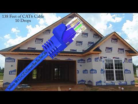 Southwire  CAT 6 (Ethernet) Riser Blue Data Cable install into new home