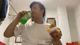 【元力士】チーズバーガー3つとナゲット15個、ポテトLサイズ、クリームコロッケ、牛肉和風和え弁当を喰らう【大食い】
