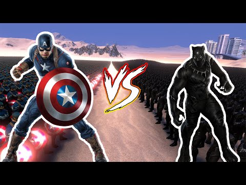 10000 BLACK PANTHER vs 20000 CAPTAIN AMERICA - Ultimate Epic Battle Simulator