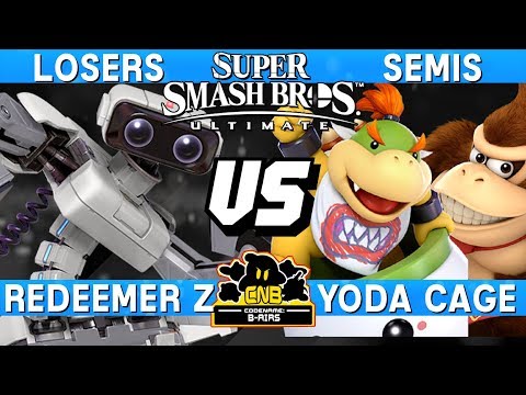 Smash Ultimate Tournament Losers Semis - Redeemer Z (ROB) vs Yoda Cage (Bowser Jr / DK) - CNB 195