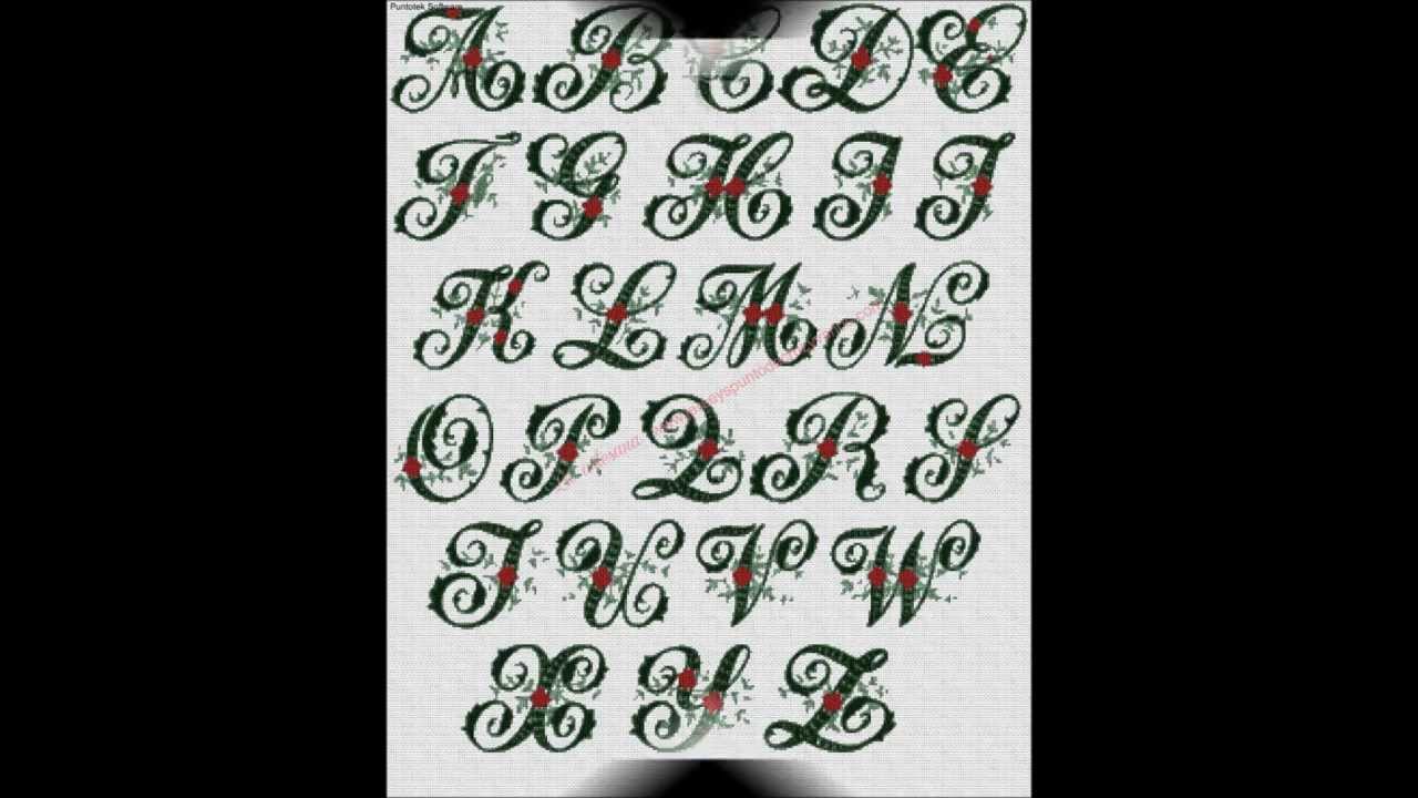 GRÁFICOS A PUNTO DE CRUZ. ABECEDARIOS