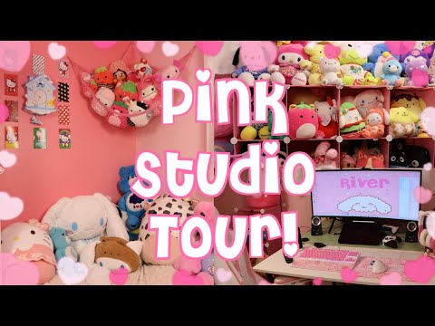 Pink Studio Tour 2025 | Kawaii Sanrio Office | Riivv3r