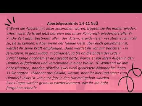 Predigt vom 23.05.2021 | Himmelsgucker oder Vorwärtzsgeher |  Joachim Ortler