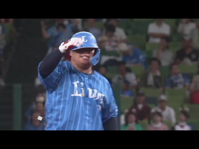 【6回裏】ライオンズ・渡部健人 レフト線を抜ける2点タイムリー2ベースヒットを放つ!!  2023年8月25日 埼玉西武ライオンズ 対 北海道日本ハムファイターズ