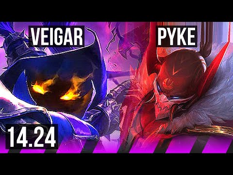 VEIGAR & Miss Fortune vs PYKE & Kai'Sa (SUP) | 900+ games | KR Diamond | 14.24