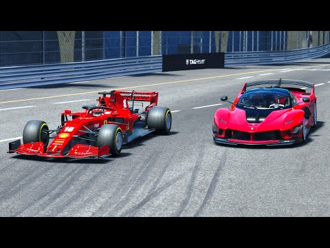 Ferrari F1 2020 vs Ferrari FXX K EVO at Monaco